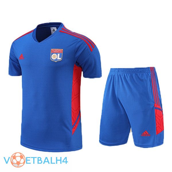 Lyon OL Training T Shirt + korte broek blauw 2022/2023