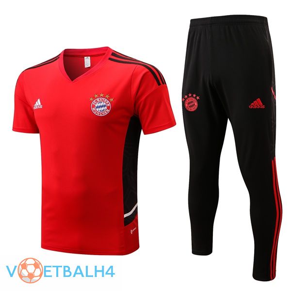 Bayern Munich Training T Shirt + broek rood 2022/2023