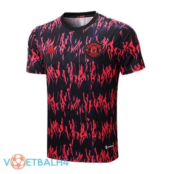 Manchester United Training T-Shirts rood zwart 2022-2023