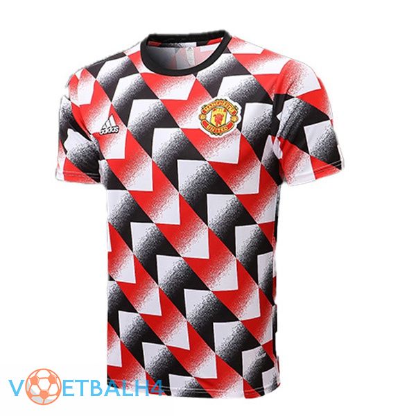 Manchester United Training T-Shirts rood zwart 2022-2023