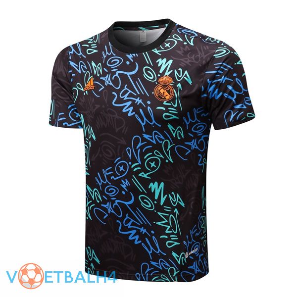 Real Madrid Training T Shirt blauw zwart 2022/2023