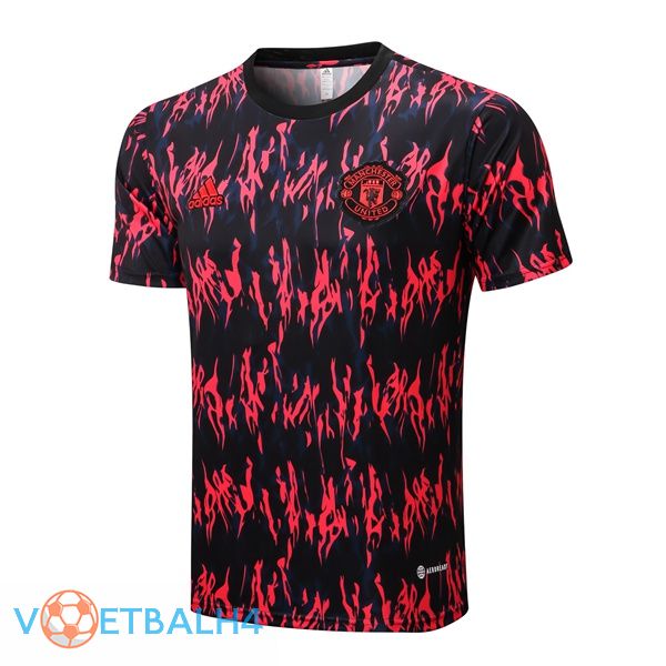 Manchester United Training T Shirt rood zwart 2022/2023