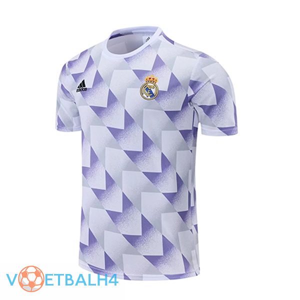 Real Madrid Training T Shirt wit paars 2022/2023