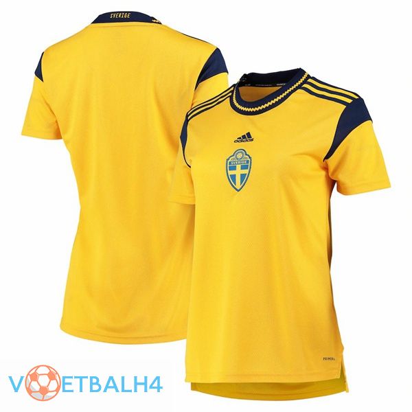 Zweden Dames thuis geel Women's Euro jersey 2022