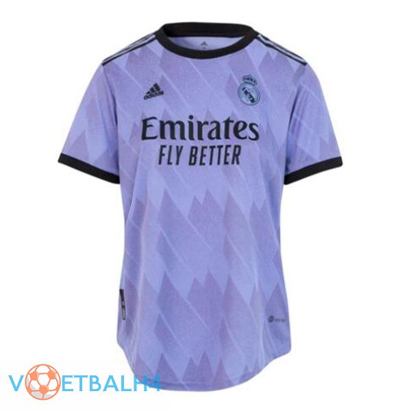 Real Madrid Women voetbal jerseys uit paars 2022-2023