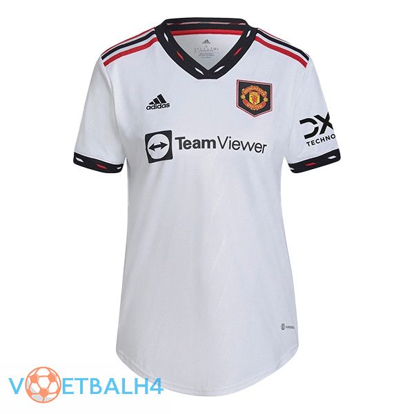 Manchester United Dames voetbal jersey uit wit 2022/2023