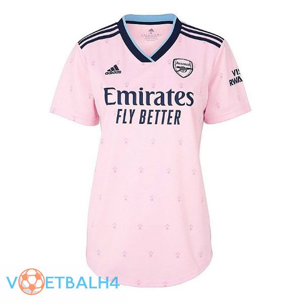 Arsenal Dames voetbal jersey derde roze 2022/2023