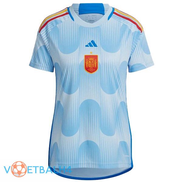 Spanje Women voetbal jerseys uit blauw wit 2022-2023