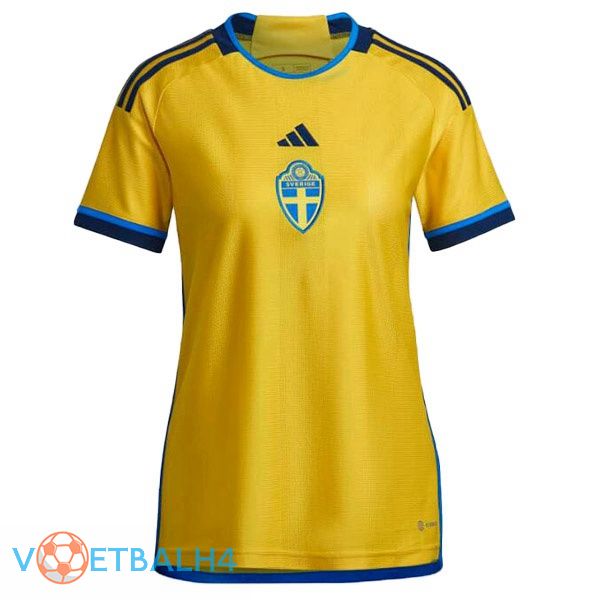 Zweden Women voetbal jerseys thuis geel 2022-2023