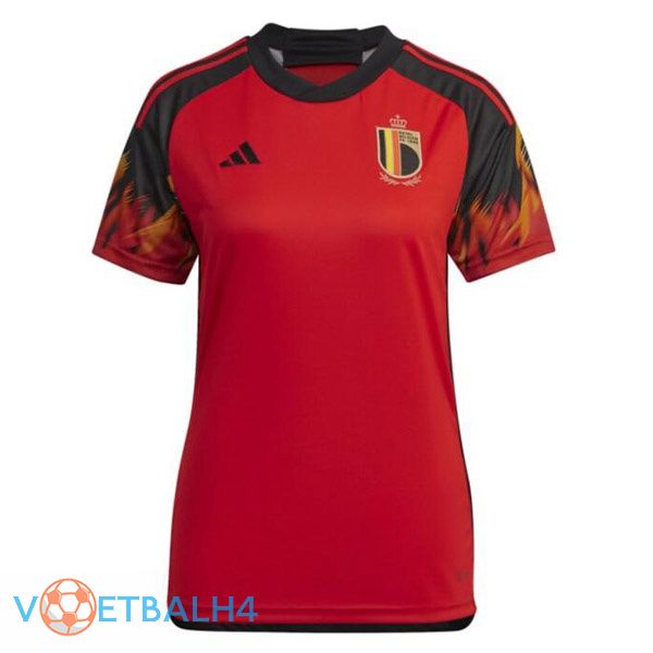 België Women voetbal jerseys thuis rood 2022-2023