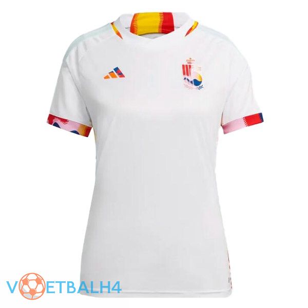 België Women voetbal jerseys uit wit 2022-2023