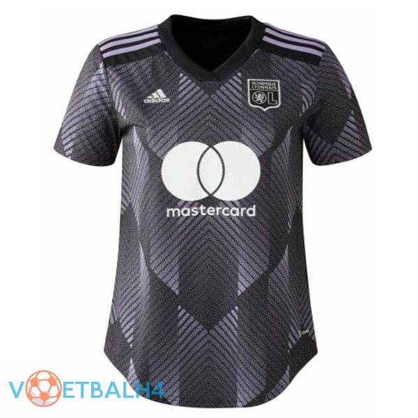 Olympique Lyonnais Women voetbal jerseys derde zwart 2022-2023