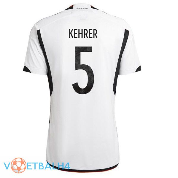 Duitsland (KEHRER 5) voetbal jerseys thuis zwart wit wereldbeker 2022