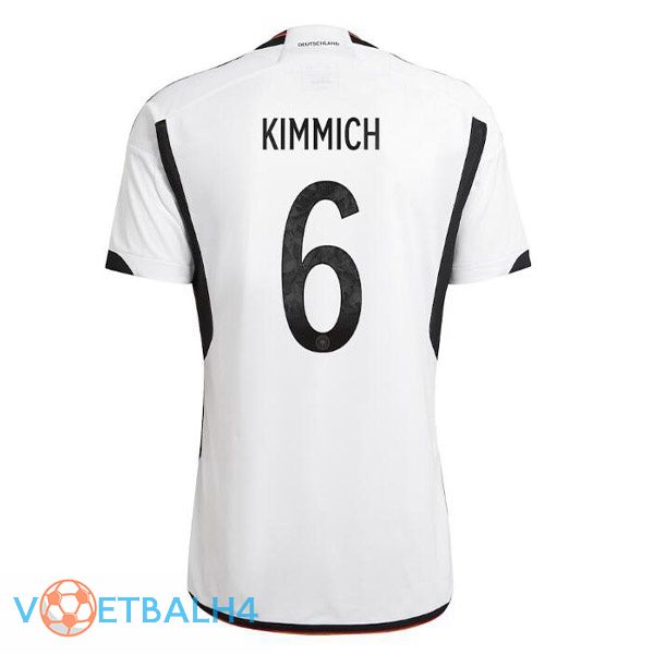 Duitsland (KIMMICH 6) voetbal jerseys thuis zwart wit wereldbeker 2022