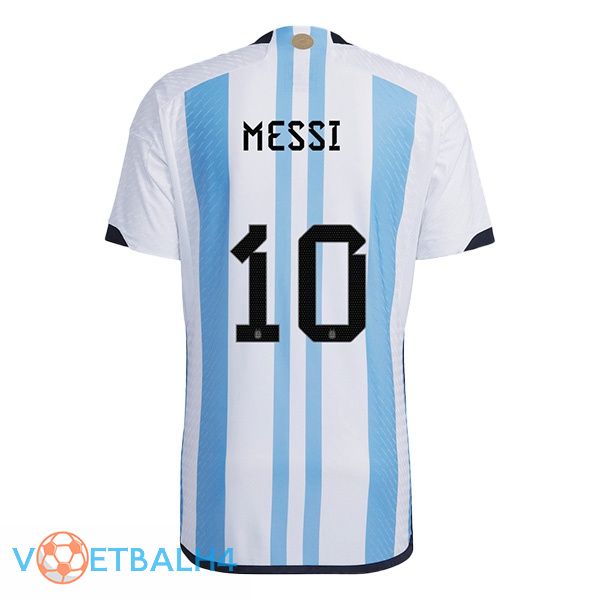 Argentinië (MESSI 10) voetbal jersey thuis blauw wit voetbal wereldbeker 2022