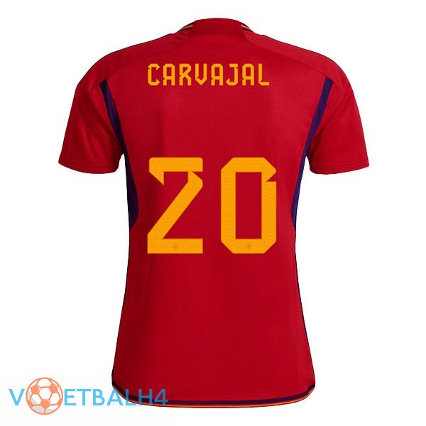 Spanje (CARVAJAL 20) voetbal jerseys thuis rood wereldbeker 2022