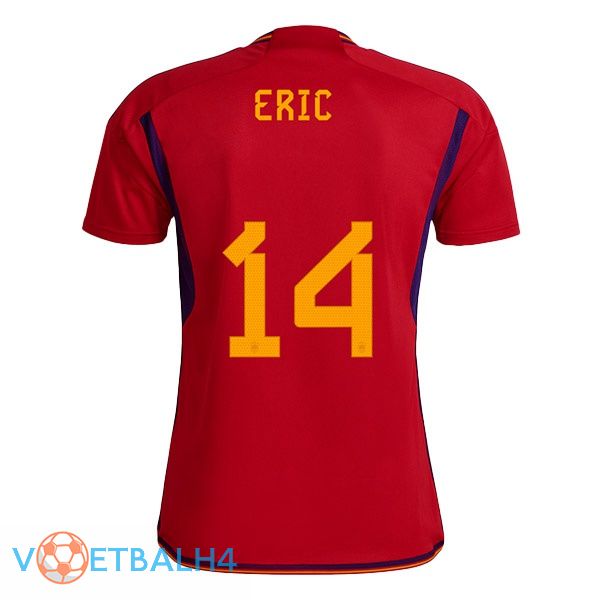 Spanje (ERIC 14) voetbal jerseys thuis rood wereldbeker 2022