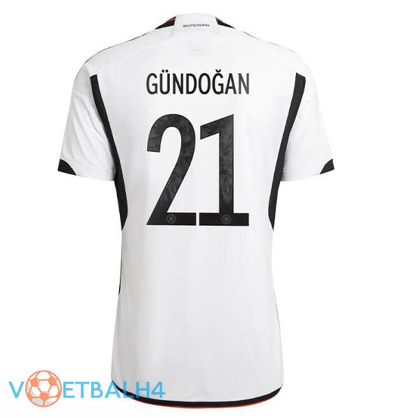 Duitsland (GÜNDOGAN 21) voetbal jerseys thuis zwart wit wereldbeker 2022