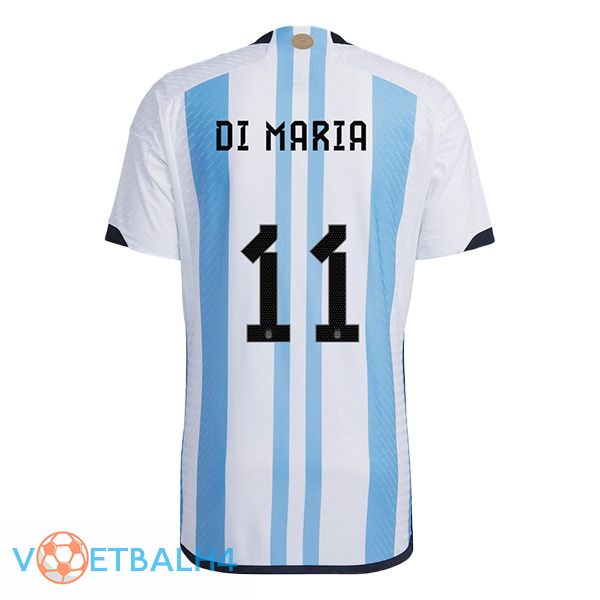 Argentinië (DI MARIA 11) voetbal jersey thuis blauw wit voetbal wereldbeker 2022