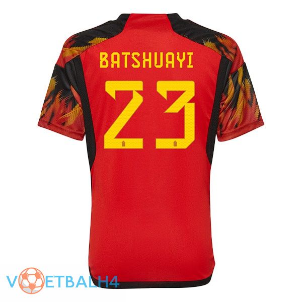 België (BATSHUAYI 23) voetbal jerseys thuis rood wereldbeker 2022