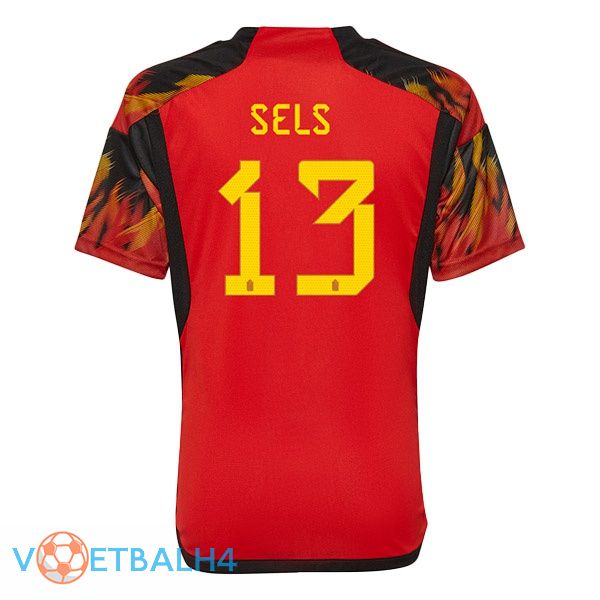 België (SELS 13) voetbal jerseys thuis rood wereldbeker 2022