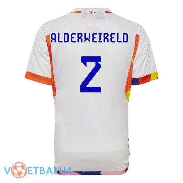 België (ALDERWEIRELD 2) voetbal jerseys uit wit wereldbeker 2022