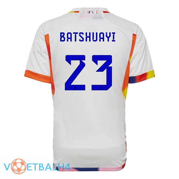 België (BATSHUAYI 23) voetbal jerseys uit wit wereldbeker 2022