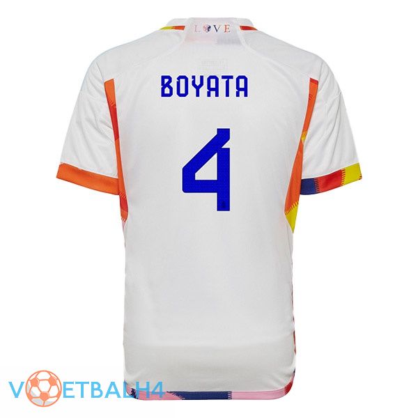 België (BOYATA 4) voetbal jerseys uit wit wereldbeker 2022