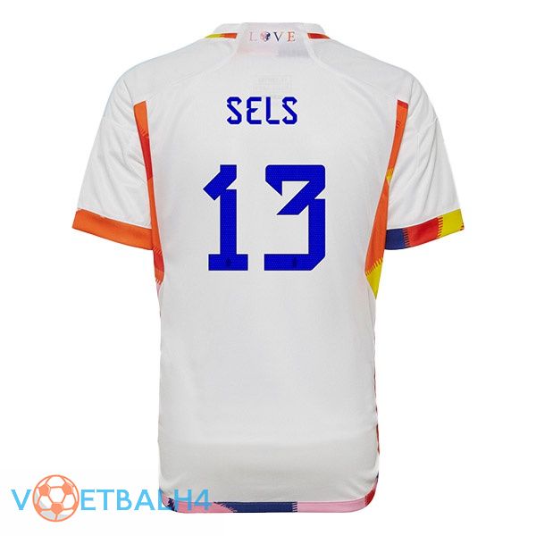 België (SELS 13) voetbal jerseys uit wit wereldbeker 2022