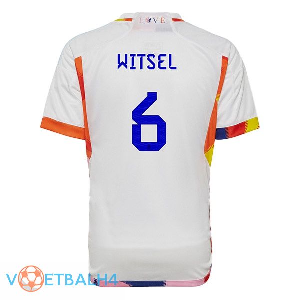 België (WITSEL 6) voetbal jerseys uit wit wereldbeker 2022