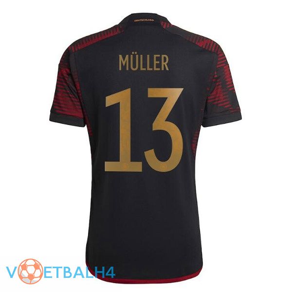 Duitsland (MÜLLER 13) voetbal jerseys uit zwart wereldbeker 2022