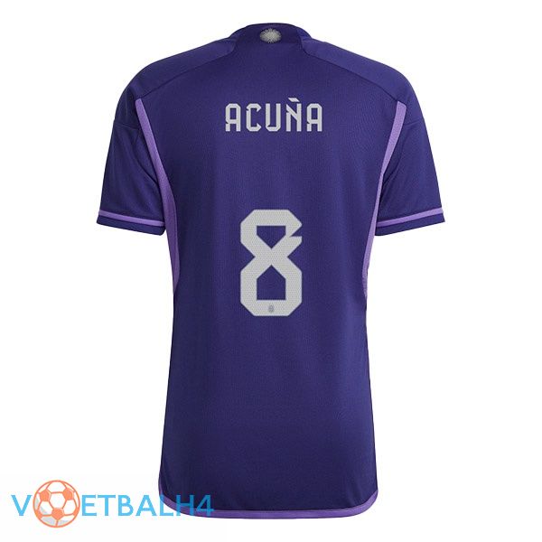 Argentinië (ACUÑA 8) voetbal jerseys uit paars wereldbeker 2022