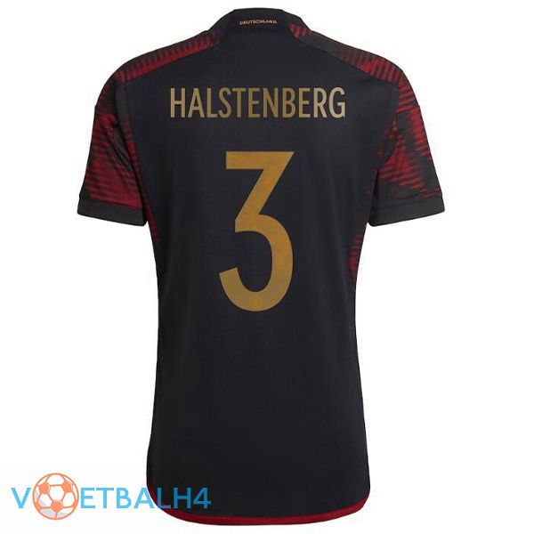 Duitsland (HALSTENBERG 3) voetbal jerseys uit zwart wereldbeker 2022