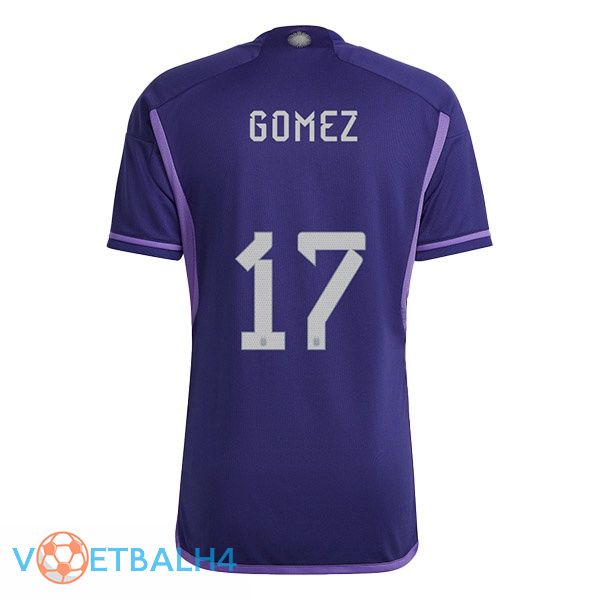 Argentinië (GOMEZ 17) voetbal jerseys uit paars wereldbeker 2022