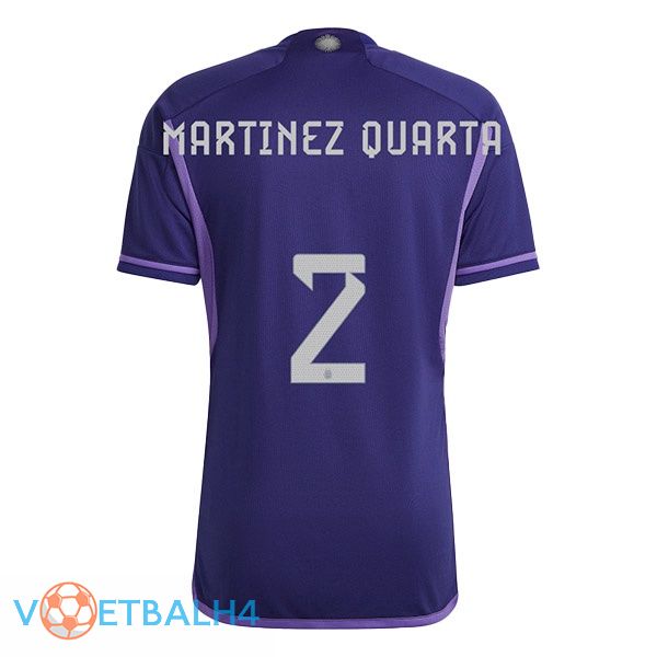 Argentinië (MARTINEZ QUARTA 2) voetbal jerseys uit paars wereldbeker 2022