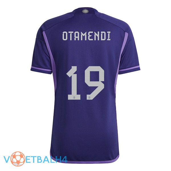 Argentinië (OTAMENDI 19) voetbal jerseys uit paars wereldbeker 2022