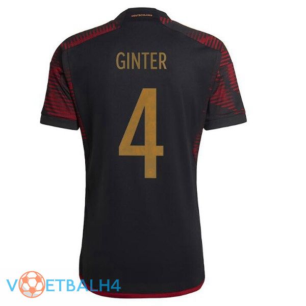 Duitsland (GINTER 4) voetbal jerseys uit zwart wereldbeker 2022