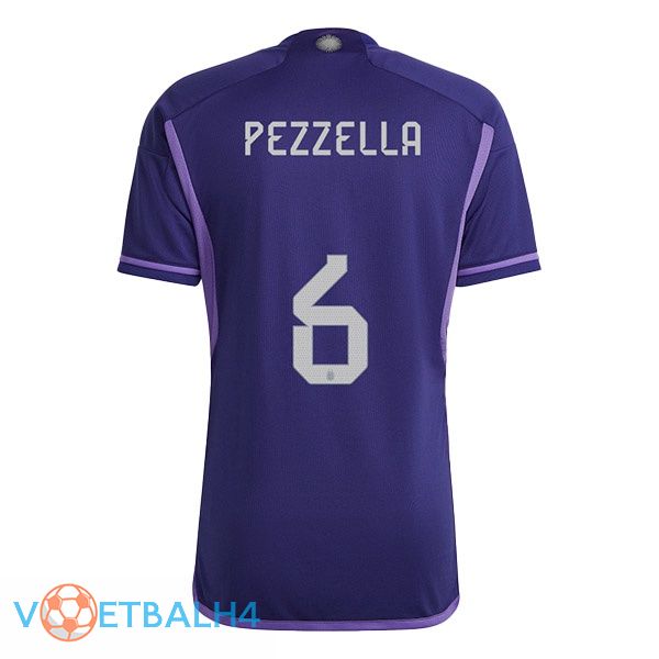 Argentinië (PEZZELLA 6) voetbal jerseys uit paars wereldbeker 2022