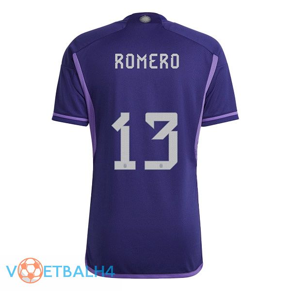 Argentinië (ROMERO 13) voetbal jerseys uit paars wereldbeker 2022