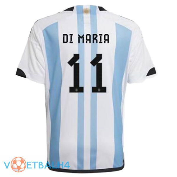 Argentinië (DI MARIA 11) voetbal jersey thuis blauw wit wereldbeker 2022