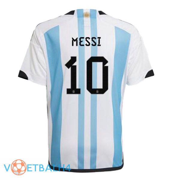 Argentinië (MESSI 10) voetbal jersey thuis blauw wit wereldbeker 2022