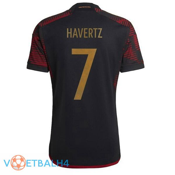 Duitsland (HAgroenteZ 7 voetbal jerseys uit zwart wereldbeker 2022