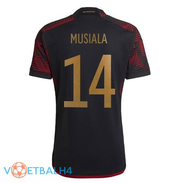 Duitsland (MUSIALA 14) voetbal jerseys uit zwart wereldbeker 2022