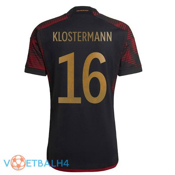 Duitsland (KLOSTERMANN 16) voetbal jerseys uit zwart wereldbeker 2022