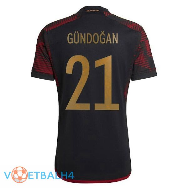 Duitsland (GÜNDOGAN 21) voetbal jerseys uit zwart wereldbeker 2022