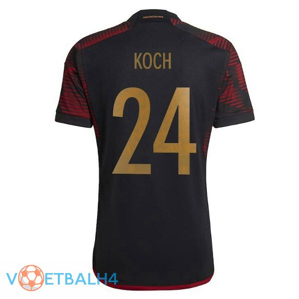 Duitsland (KOCH 24) voetbal jerseys uit zwart wereldbeker 2022