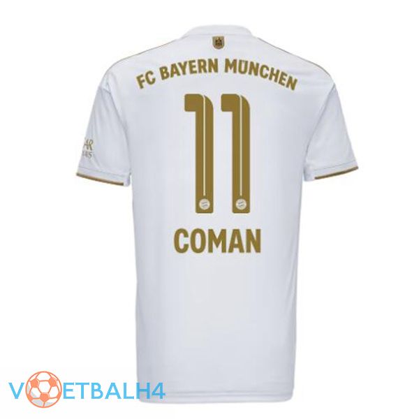 Bayern Munich (Coman 11) voetbal jerseys uit wit 2022-2023