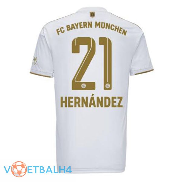 Bayern Munich (Hernández 21) voetbal jerseys uit wit 2022-2023