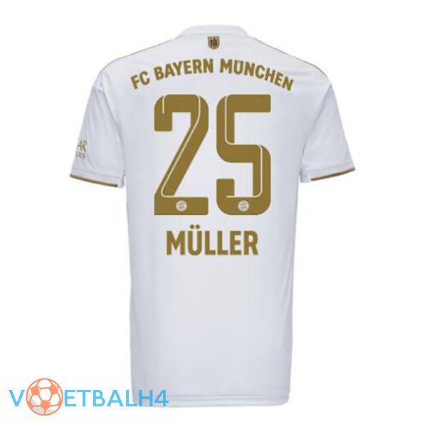 Bayern Munich (Müller 25) voetbal jerseys uit wit 2022-2023