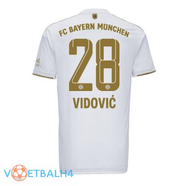 Bayern Munich (Vidović 28) voetbal jerseys uit wit 2022-2023